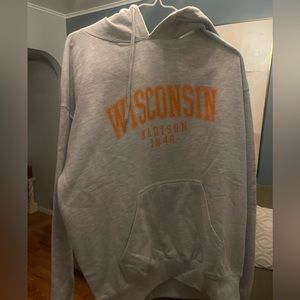 Wisconsin Grey Hoodie
